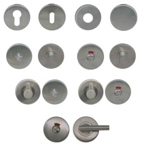 ROSACES RONDES INOX + ROSACES PMR