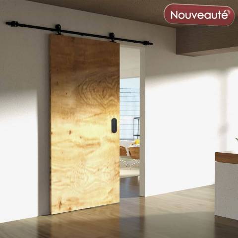 KIT COULISSANT SUR RAIL ALU ROND