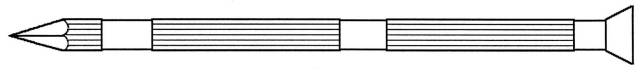 POINTE BETON STRIEE ELECTROZINGUEE ACIER TREMPE - 52HRC