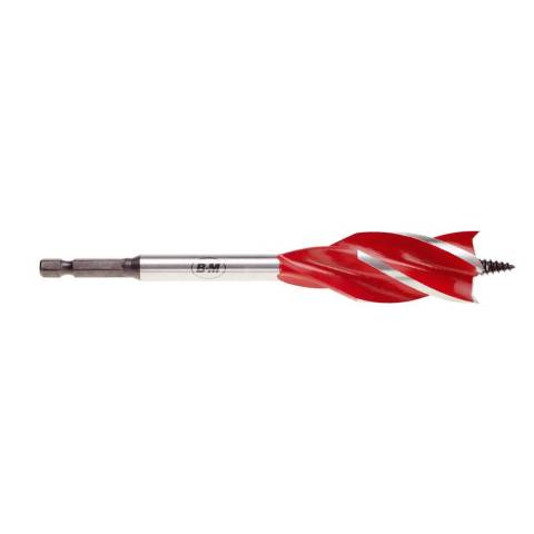 NOUVELLE GENERATION DE MECHE A BOIS, 4 POINTES TYPE CASTOR, QUEUE HEXAGONALE - BM4P